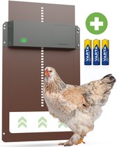 FAVE Trappe à poulet automatique - Porte à poulet automatique - Ouvre-coop pour poulets - Chickenguard - Porte de poulailler - Trappe à poulet à batterie