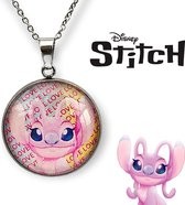 Disney Lilo en Stitch Ketting - Angel - 45cm - RVS - Cadeautje - Sieradendoosje - Feestje