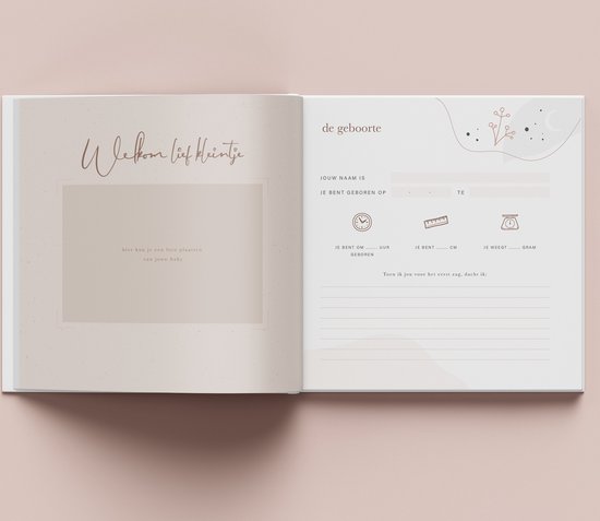 Maan Amsterdam Zwangerschapsdagboek - wekelijks invuldagboek tijdens zwangerschap - negenmaanden dagboek - Eclipse - Unisex