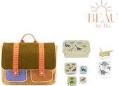 BEAU by Bo Sticky lemon boekentas + A little lovely company back to school set Dinosaurus