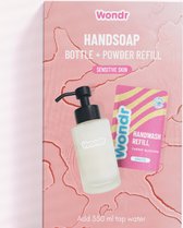 Flacon de savon pour les mains + recharge Cherry Blossom - Pour des mains douces - Parfum floral printanier - 1 sachet = 350 ml - Sans SLS