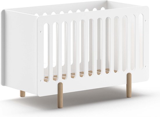 Babybed Nynke Wit - MDF - Hoogte 0 cm