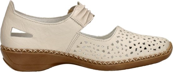 Rieker Dames Bandschoen - 41399-60 Lichtbeige - Maat 41