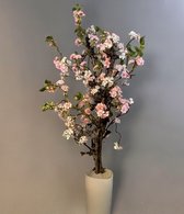 Seta Fiori - Kunstbloesem - boom - 120cm - roze - natuurecht - voor in een hoge vaas