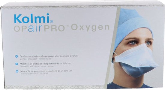 Foto: Kolmi op air pro mondmasker ffp3 nr d type iir 10 x 50 stuks voordeelverpakking