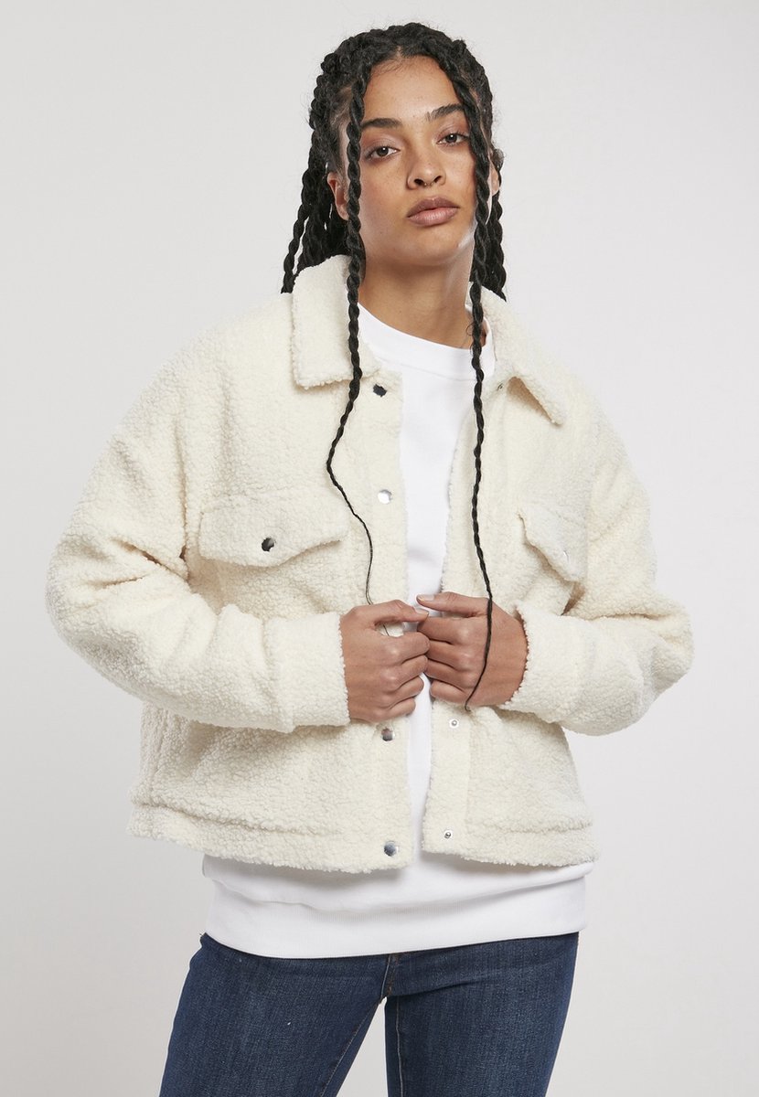 Urban Classics Sherpa Trucker Jacket XS Wit