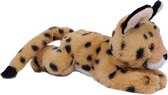 Pia Soft Toys Knuffeldier Serval kat - zachte pluche stof - beige - premium kwaliteit knuffels - 28 cm - Serval katten