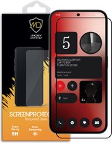 Nothing Phone (2a) Screenprotector - MobyDefend Screensaver Met Zwarte Randen - Gehard Glas - Glasplaatje Geschikt Voor Nothing Phone (2a)