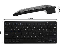 Draadloos Toetsenbord - Wireless Keyboard - Bluetooth - Zwart