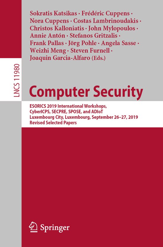 Lecture Notes in Computer Science11980- Computer Security - cover