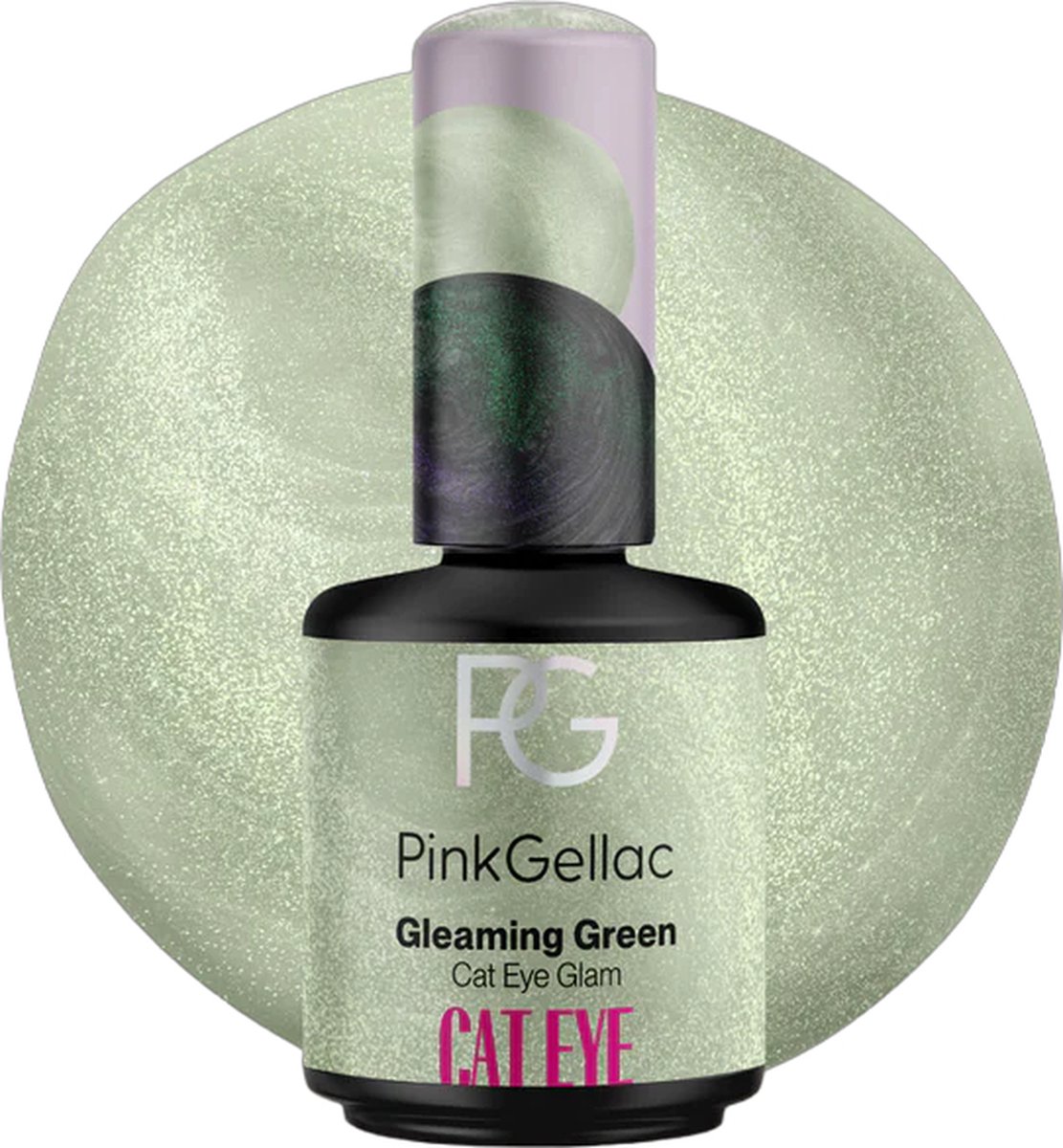 Pink Gellac Cat Eye zonder Magneet Groen - 15 ml
