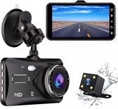 YAR Dashcam 4K M11 Pro Dual Camera – 4 inch Touchscreen – Dashboardcamera – Full HD 1080p – Loop Recording – Nachtvisie – Bewegingssensor – G-sensor – Autocamera Voor én Achter - voor auto