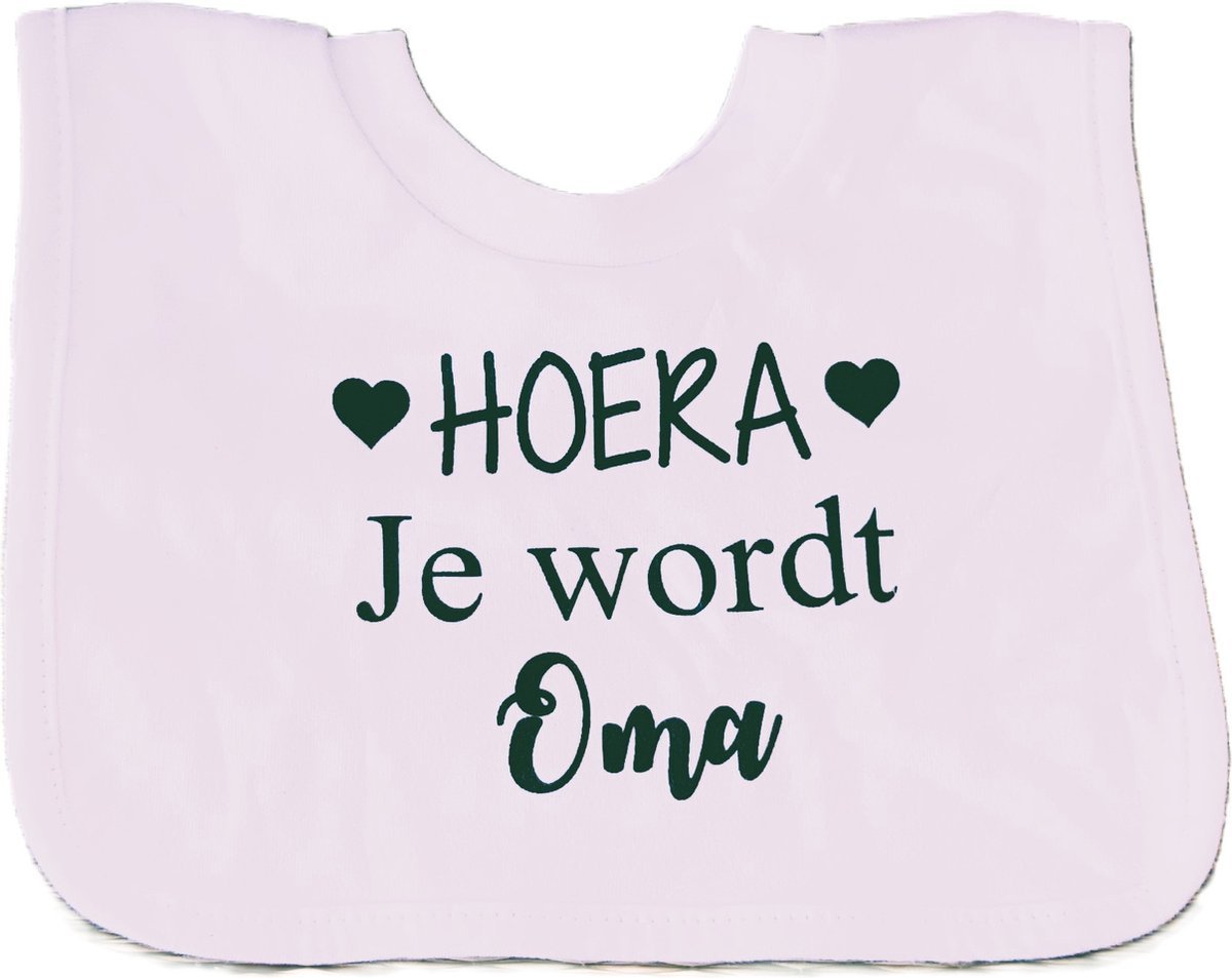 Baby slabbetje cadeau tekst oma je wordt oma hoera zwangerschap bekendmaking aankondiging voor de liefste aanstaande geboorte gaat worden jullie worden zwangerschapsaankondiging eerste moederdag