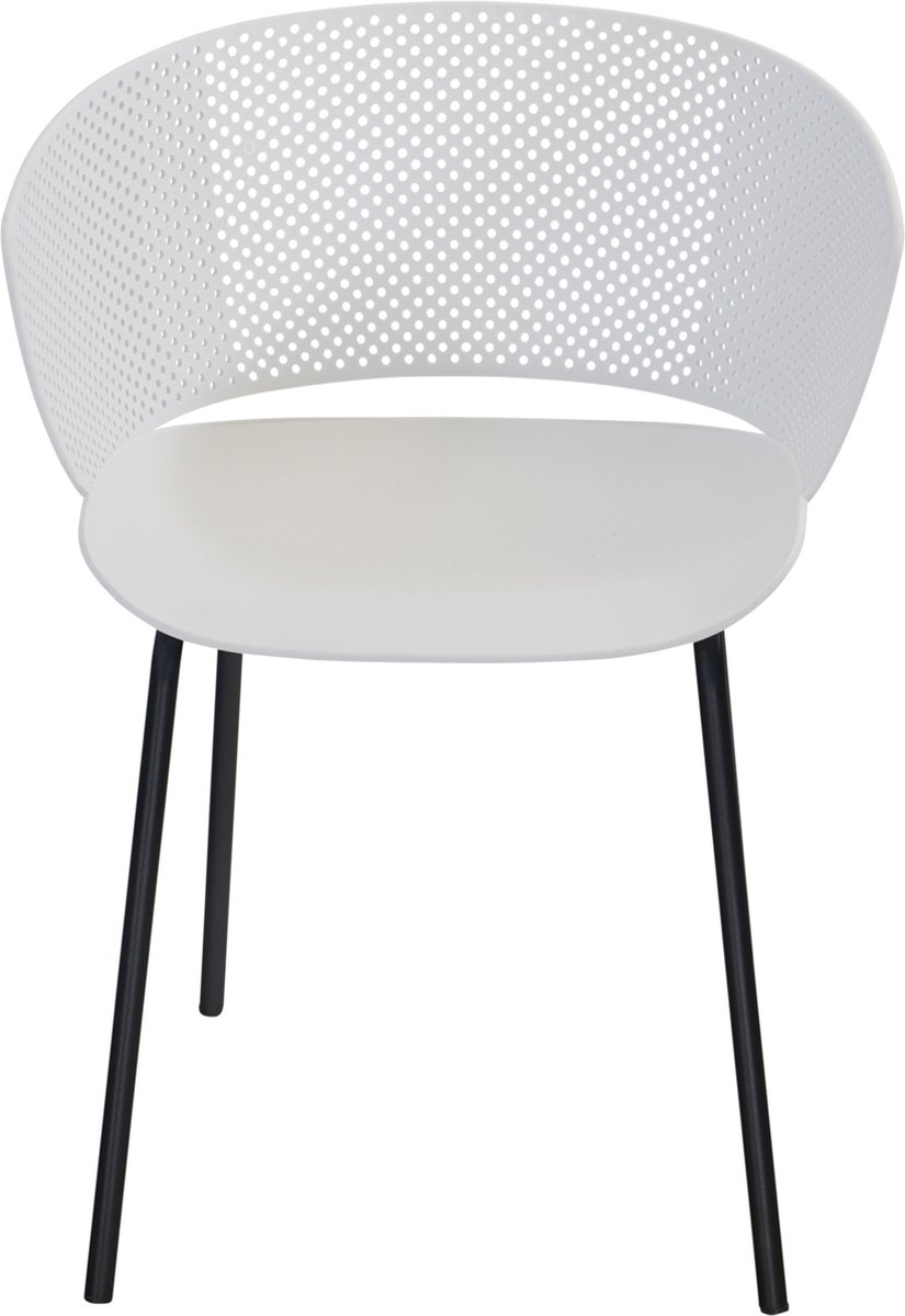 Lesli Living Chaise bistrot Lille - Blanc - 56x45∕55x79cm - Set de 4