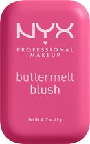 NYX Professional Makeup Buttermelt Blush - Alle huidtypes - Verrijkt met mango-, amandel- en sheaboter - Butta With Time - 5 gr