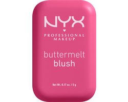 NYX Professional Makeup Buttermelt Blush - Alle huidtypes - Verrijkt met mango-, amandel- en sheaboter - Butta With Time - 5 gr