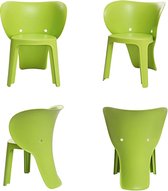 Rootz Olifantvormige kinderstoelenset - Peuterstoel - Speelkamermeubilair - Comfortabele rugleuning - Duurzaam kunststof - 48 cm x 55 cm x 41 cm - Verkrijgbaar in 4 kleuren