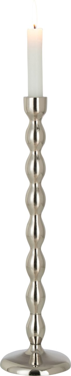 J-Line kandelaar Bollen Glanzend - aluminium - zilver - large