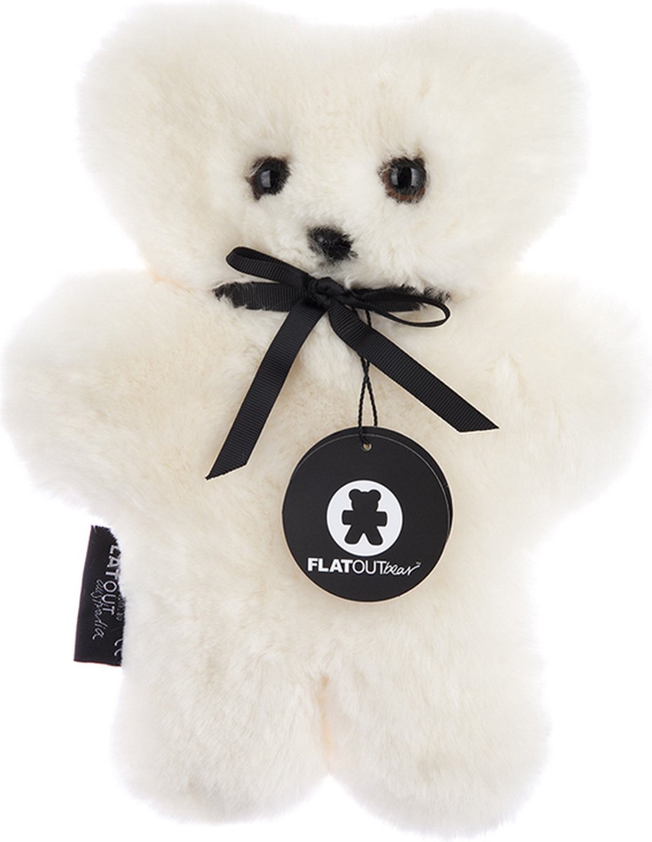 FLATOUTbear x WOOOL FLATOUTbear Mama (Milk) 100% MERINO Schapenvacht Wol ECO Knuffel Kraamcadeau Knuffelbeer