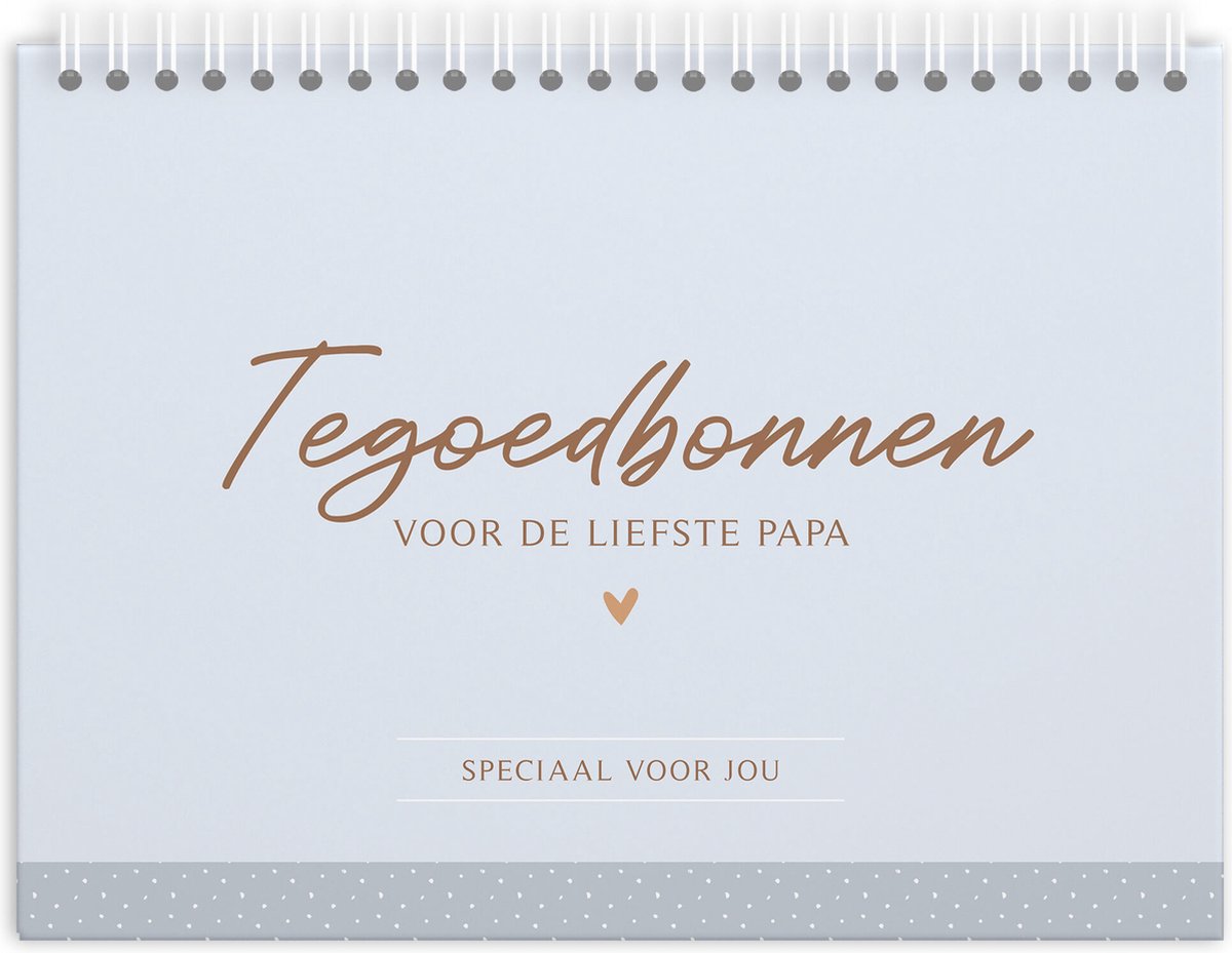 Fyllbooks - Tegoedbonnen Boekje Voor de Liefste Papa - 10 Tegoedbonnen - 3 Zelf Invullen - Invulboekje - Tegoedbon Cadeau Vader - Vaderdag - Blauw
