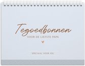Fyllbooks - Tegoedbonnen Boekje Voor de Liefste Papa - 10 Tegoedbonnen - 3 Zelf Invullen - Invulboekje - Tegoedbon Cadeau Vader - Vaderdag - Blauw