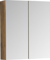 Badplaats Badkamerkast Cuba 60 x 16 x 72 cm - Eiken - Spiegelkast Badkamer