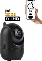 Caméra de sécurité - Caméra IP - Babyfoon - Distiion - WiFi - Full HD - Détection de mouvement et de son - Petcam avec application - Caméra pour chien - Caméra de surveillance intérieure Caméra intérieure - Zwart