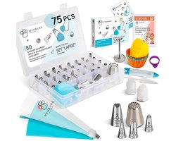 Wenburg Taartdecoratie, set Met spuitmonden, taartenstandaard en veel verschillende accessoires. Taartenstandaard met draaiplaat.