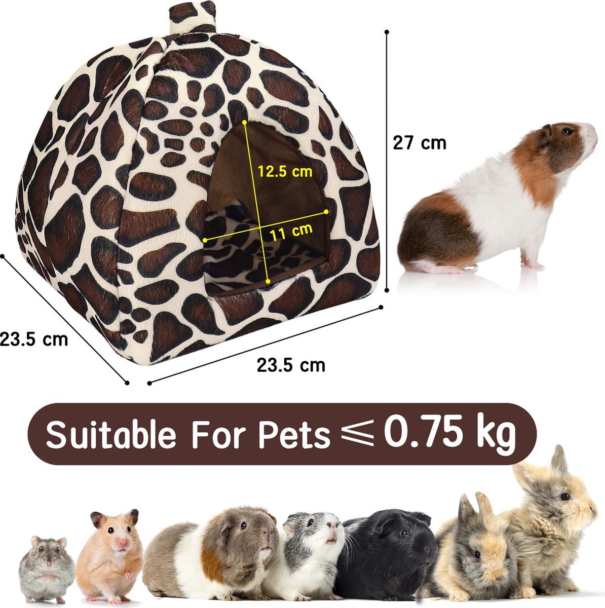 LeapSheep Niche Chaude Pour Cochon D'Inde, Grand Lit Pour Lapin, Cochon D' Inde, Furets, Rats, Chinchilla, Hérissons, Petits Animaux (rose