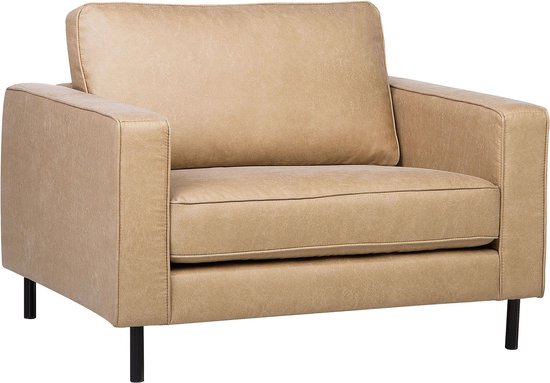 SAVALEN - Fauteuil - Beige - Kunstleer