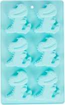 Dino Dinosaurus Bakvorm - Cupcake vorm - Mint Groen - Siliconen - 25 x 17 x 2.5 cm - 6 Cupcakes