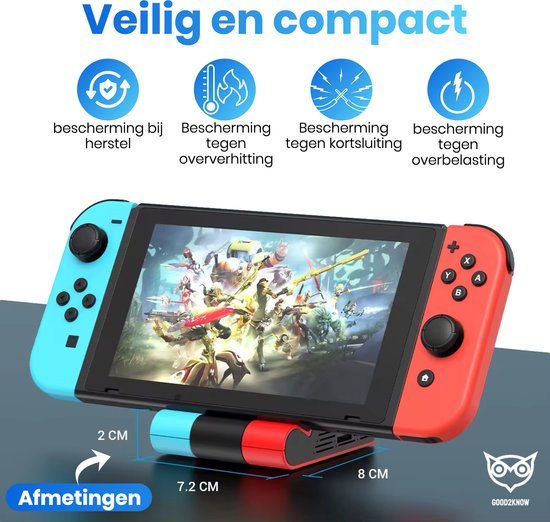 Good 2 Know Nintendo Switch Docking Station - OLED - 4K HDMI