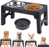 Verhoogde Hondenbak voor Grote Honden - Lekvrije Waterbak - Antislip - 4 Hoogtes Instelbaar dog bowl stand