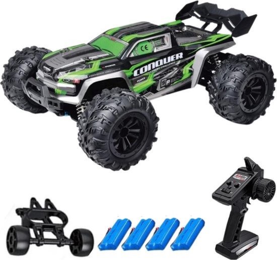 2.4G Afstandsbediening 80 Meter Teeggi RC Auto 1:16 – 50 Km/u, 2.4G, 4WD Offroad, Drift, Incl. 3 Batterijen (blauw) Rc Auto Offroad 50 Km/u