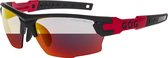 STENO C Matt Rood Photochromic Sportbril met UV400 Bescherming en Flexibel TR90 Frame - Unisex & Universeel - Sportbril - Zonnebril voor Heren en Dames - Fietsaccessoires