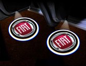 Fiat Instapverlichting - Deur Logo Projector - Portier voertuigverlichting - Auto deur verlichting - Auto interieur - Fiat accessoires - Set van 2 - Portierverlichting - Laser Projector- Fiat 500