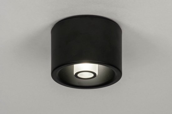 Lumidora Plafondlamp 73355 - Plafonniere - VITI - G9 - Zwart - Metaal - Buitenlamp - Badkamerlamp - IP44 - ⌀ 12 cm