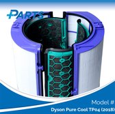Dyson Pure Cool TP04 (2018) Filtre de Plus.Parts® adapté à Dyson
