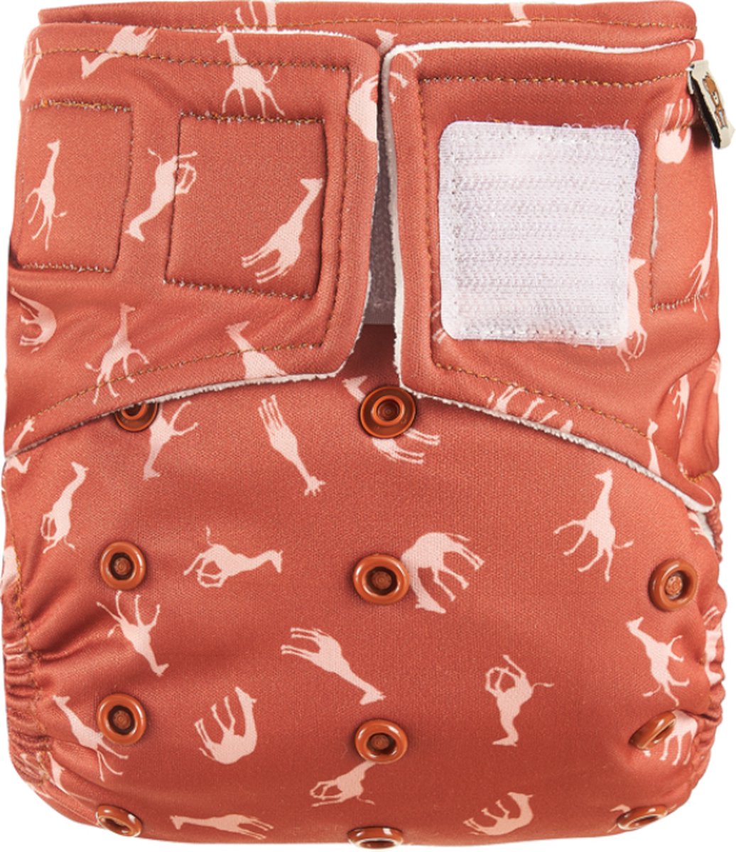 Goedkoopste HappyBear | All In One wasbare luier - Savanna | One Size - 4kg t/m 15kg | Te gebruiken vanaf geboorte tot zindelijkheid | Dubbele lekgoten - minder kans op lekkages | Handige klittenbandsluiting