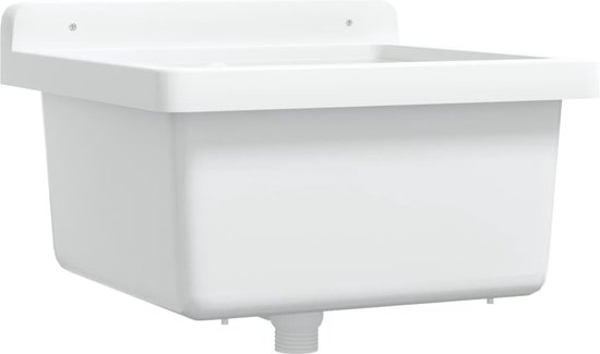 vidaXL Wasbak wandgemonteerd 40x40x24 cm hars grijs, gootsteen, spoelbak, wasbasin, wastafel, waskom, wasbak badkamer, wasbak toilet, wastafel toilet