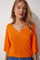 Happiness Istanbul EN00570 Volwassenen Vrouwen T-shirt Single - Oranje - 36
