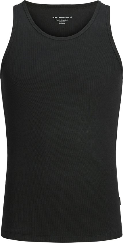 Jack & Jones Heren Tanktop Rib Ronde Hals Zwart - Maat S