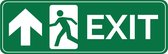 5x 280x105mm | Fire Exit sticker arrow up sticker | Uitgang rechtdoor