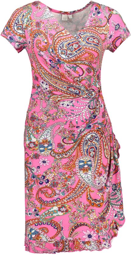 NED Jurk Jente 98 Ss Pink Paisley Print Tricot 24s4 X1419 03 401 Pink Dames Maat - S