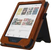 Goodline® - Kobo Clara Colour (6") N367 - 2in1 Stand Cover / Hoesje / Sleepcover - Donkerbruin