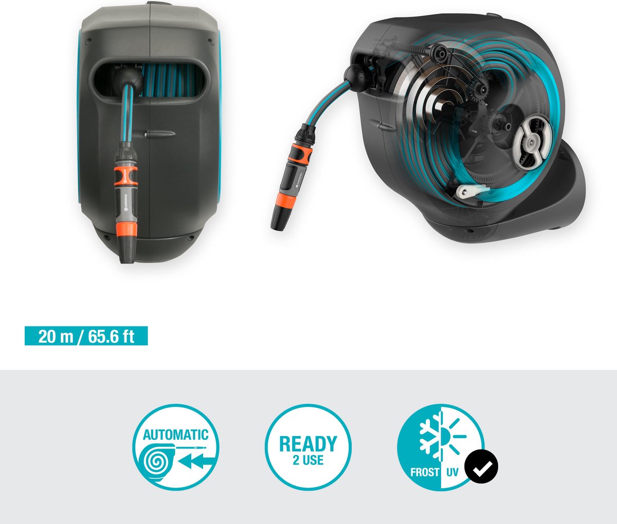 Gardena Wandslangenbox RollUp M - 20 meter - Ø 11 mm