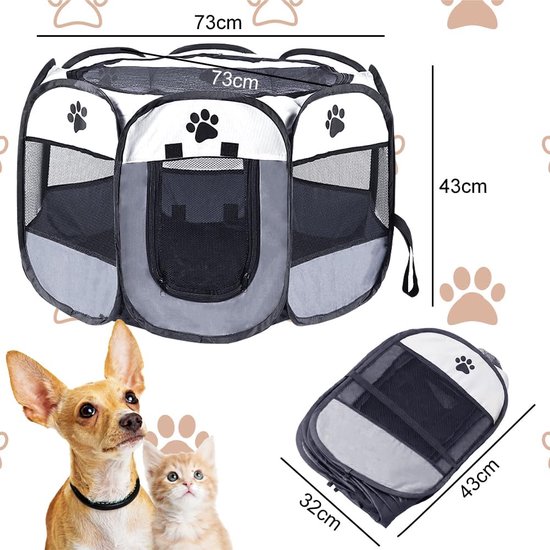 Puppybox 8 Stuks. Puppyren 609,6 Cm Hoge Dierenbox Met Vloermat Gemaakt Van 600d Oxford Stof Hondenbox Gemaakt Van Q235 Hondenbox Buitenverblijf Voor Kleine En Middelgrote Huisdieren P 010465534657