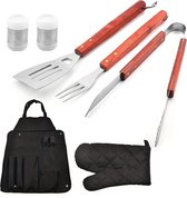 Livano Barbeque Set - Barbecueset - Barbecue - Barbecues - BBQ - Tangenset - Vleeset - Accessoires - Zomer - Grill Set - 6 stuks
