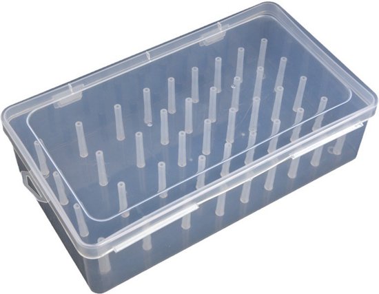 Somstyle Boîte de Rangement pour Fil à Coudre - Opbergbox - 23,7 x 13,7 x 6,6 CM - Boîte à Couture - Transparent
