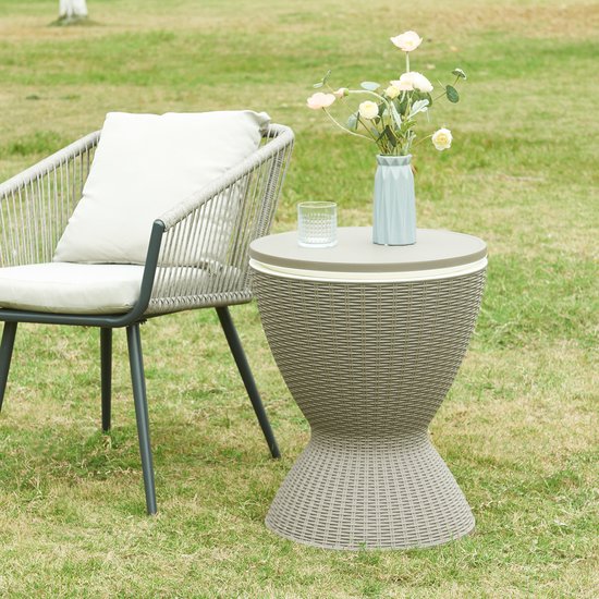 Table réfrigérante Atessa 58/82x48,5 cm 30 L marron clair casa.pro